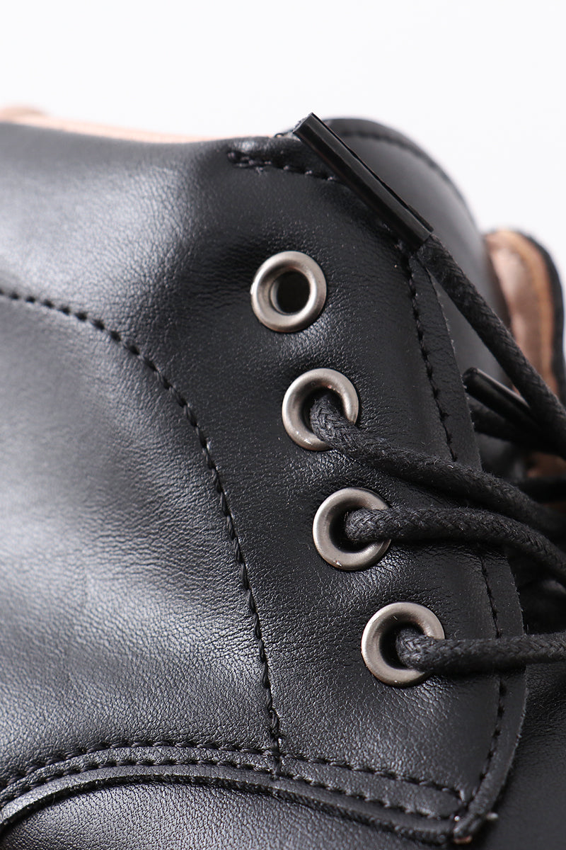 Lace Up Booties For Boys In Black - Essential Southern Charm