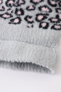 Grey Leopard Beanie Hat Toddler Adult - Essential Southern Charm