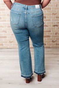 Isla Mid Rise Distressed Released Hem Bootcut Jeans - Essential Southern Charm