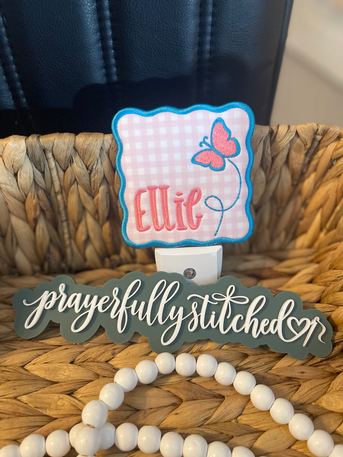 Nightlight with Personalized Embroidered Cover
