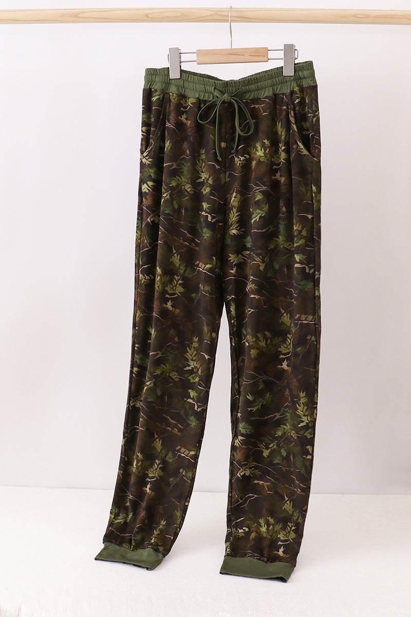 Forest Leaf Camo Bamboo Dad Pants - Essential Southern Charm