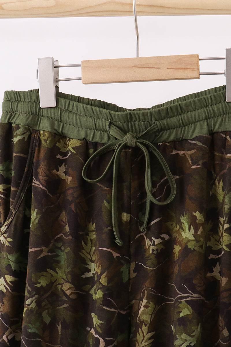 Forest Leaf Camo Bamboo Dad Pants - Essential Southern Charm