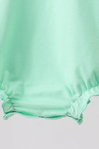 Green embroidery ruffle bubble
