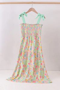 Pink floral smocked tiered dress - Essential Southern Charm
