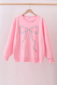 Pink hand-sewn bow mom&me sweatshirt - Essential Southern Charm