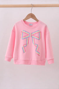 Pink hand-sewn bow mom&me sweatshirt - Essential Southern Charm