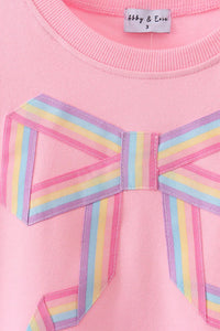 Pink hand-sewn bow mom&me sweatshirt - Essential Southern Charm