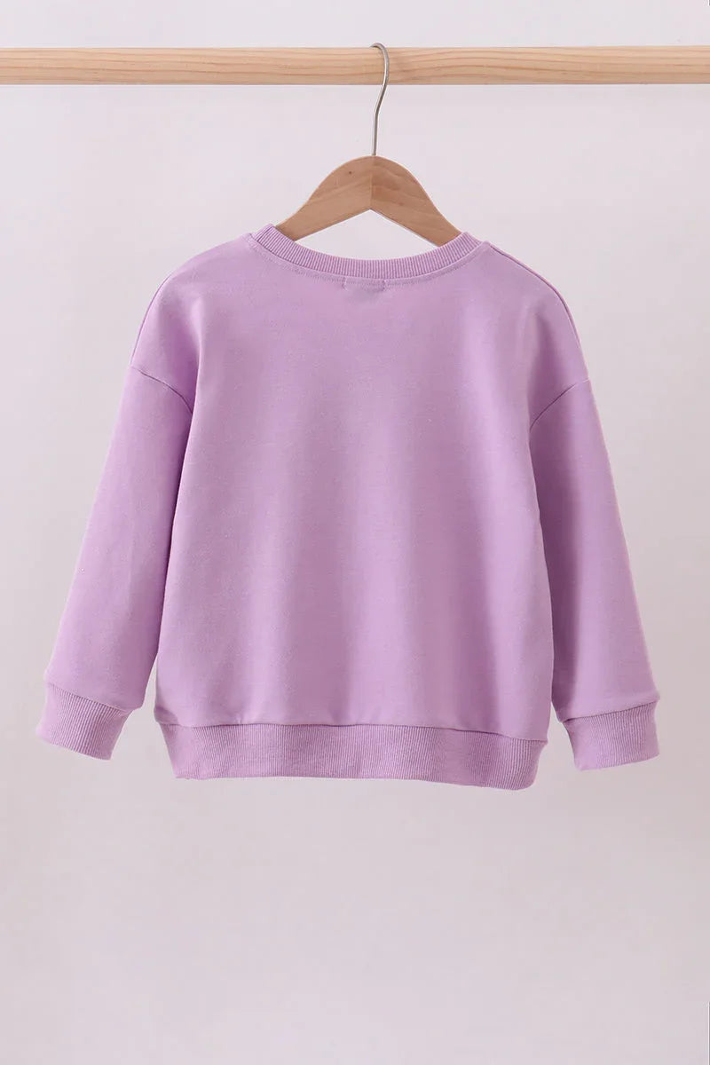 Purple hand-sewn bow mom&me sweatshirt - Essential Southern Charm