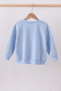 Blue Patriotic hand-sewn bow mom&me sweatshirt - Essential Southern Charm