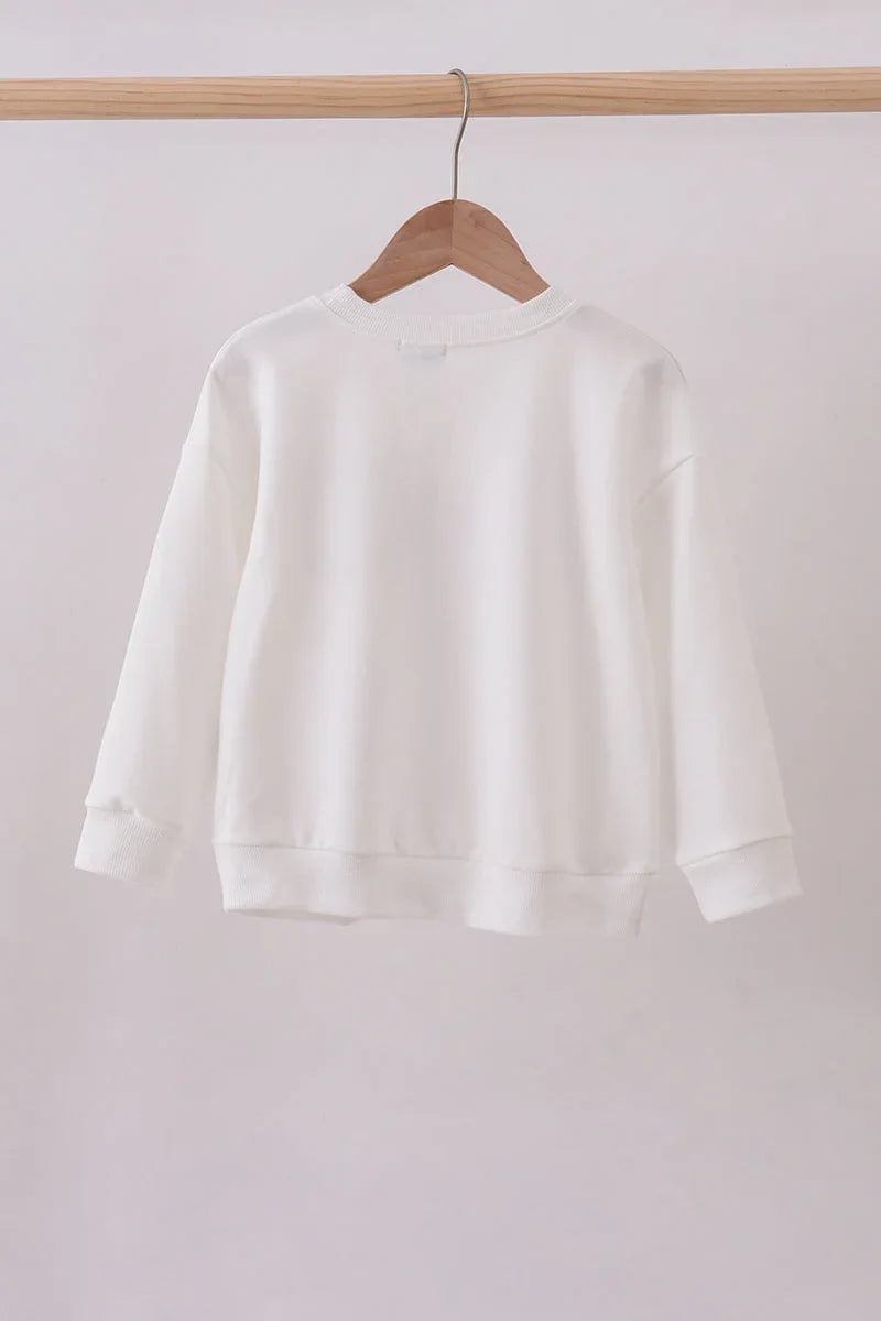 Cream Patriotic hand-sewn bow mom&me sweatshirt - Essential Southern Charm