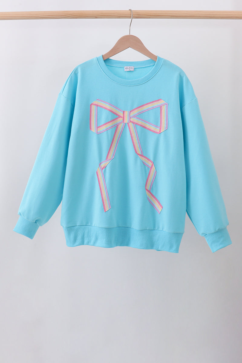 Bow hand-sewn mom&me sweatshirt