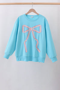 Bow hand-sewn mom&me sweatshirt