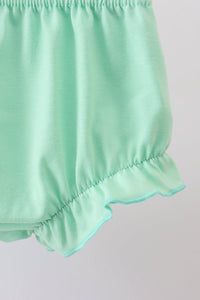 Marine creature print ruffle bloomer set
