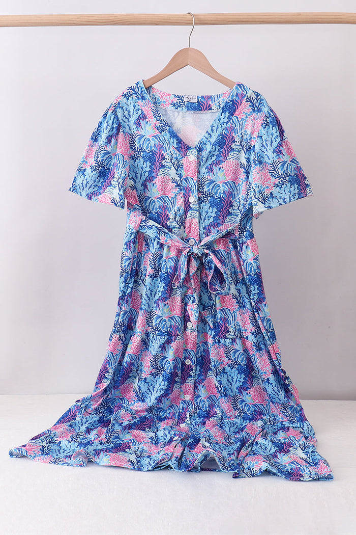 Marine creature print dress