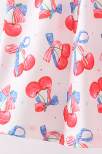 Cherry smocked bloomer set