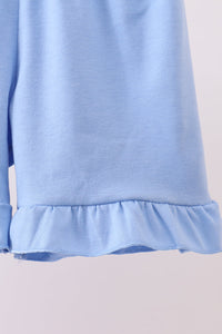 Cherry smocked ruffle shorts set