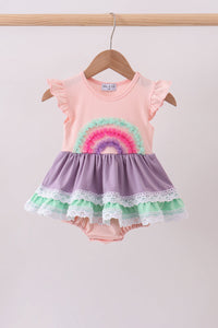 Lace rainbow ruffle bubble