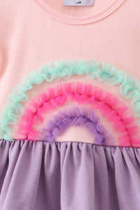 Lace rainbow ruffle bubble