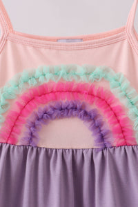 Lace rainbow tiered dress
