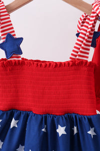 Star smocked bloomer set