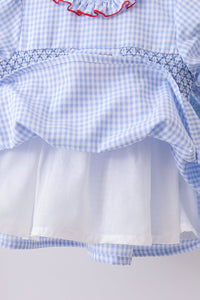 Flag smocked ruffle bloomer set