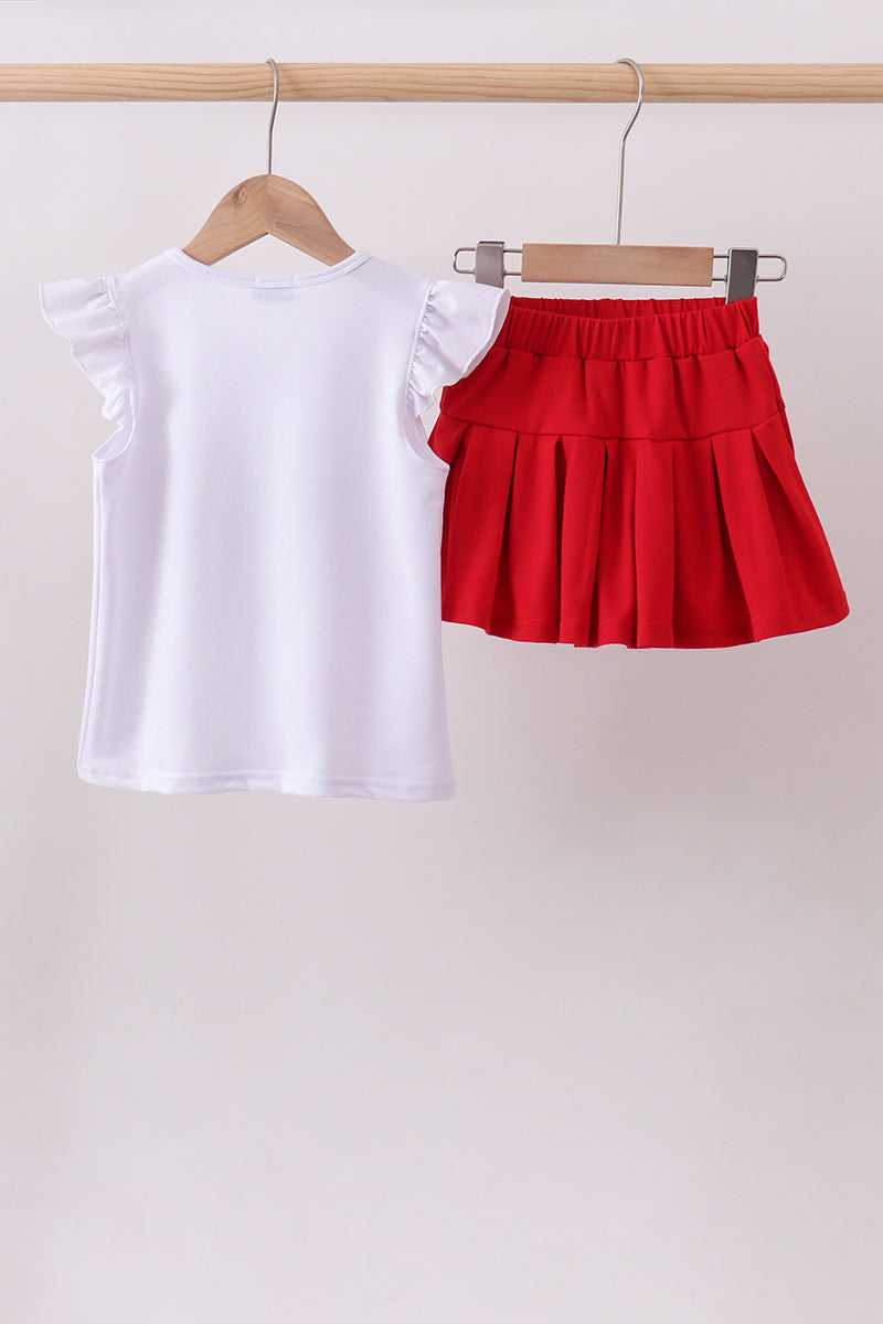 Sequin Bow skort set