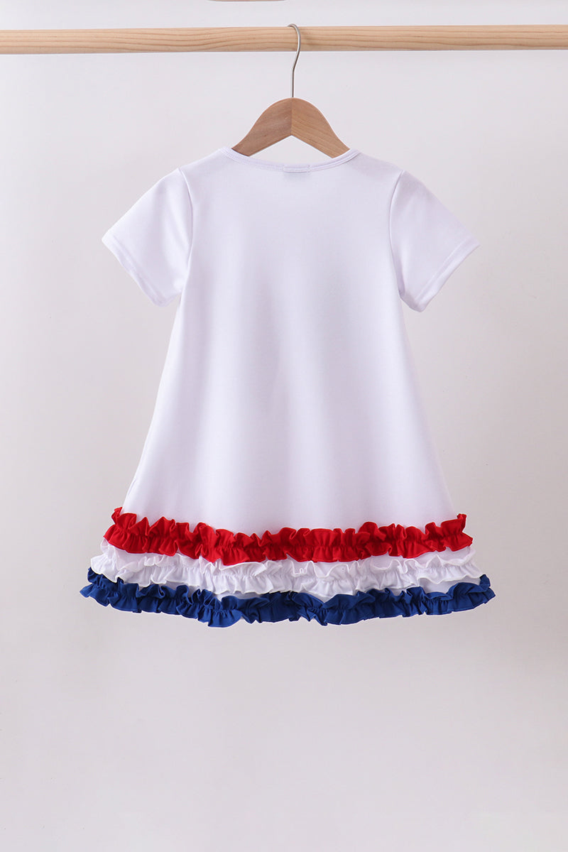 Sequin Bow ruffle dress