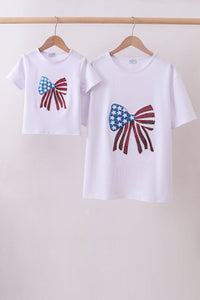 Sequin Bow mom&me top