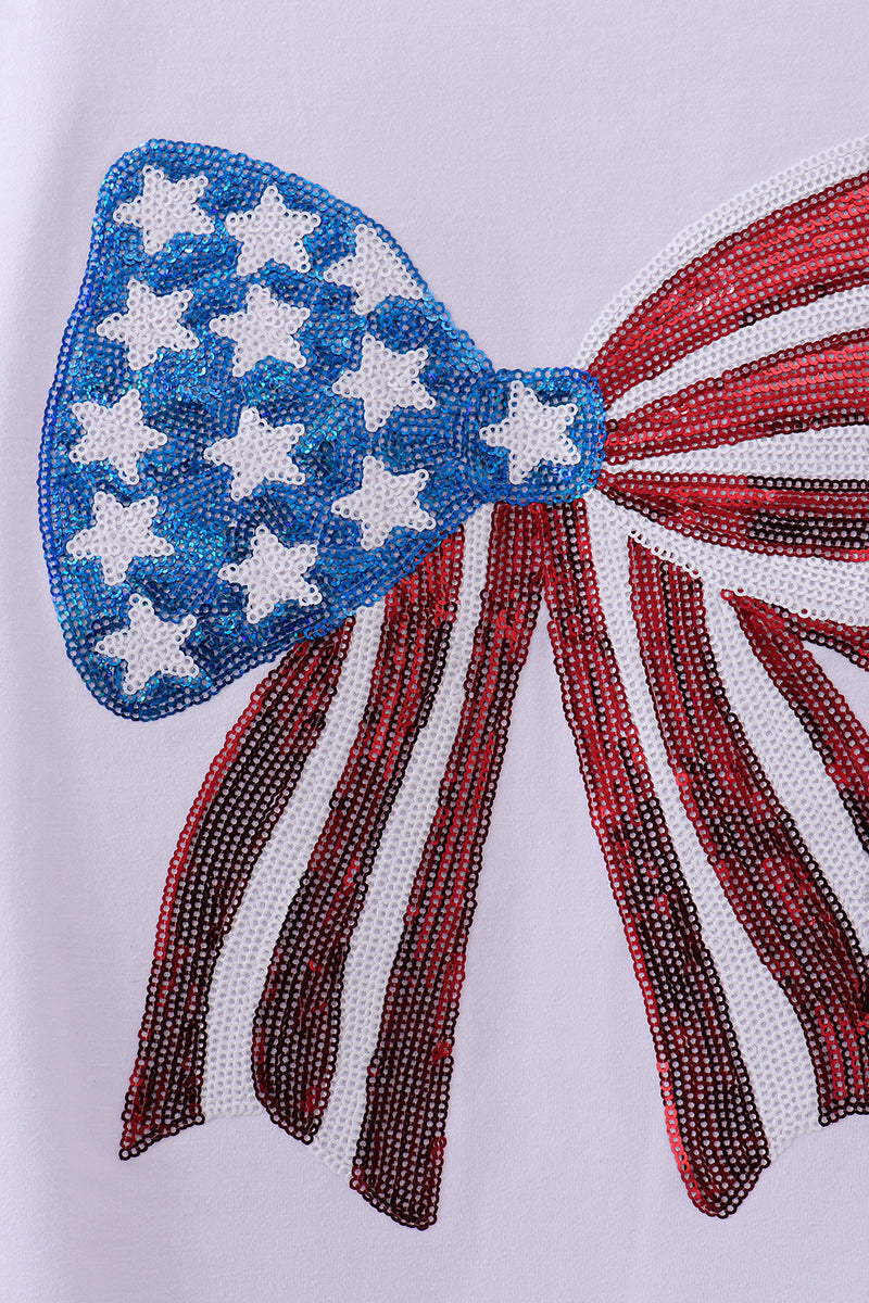 Sequin Bow mom&me top