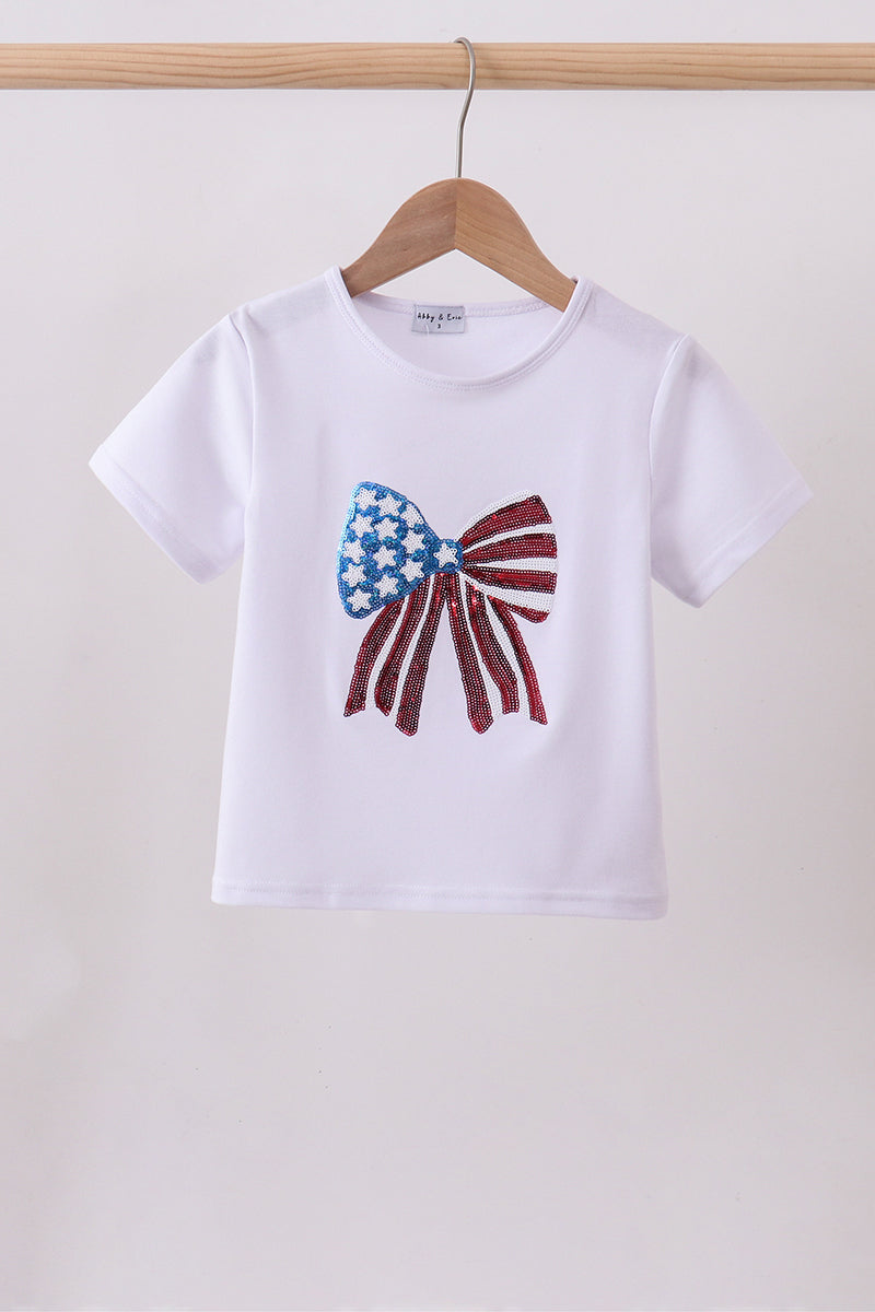 Sequin Bow mom&me top
