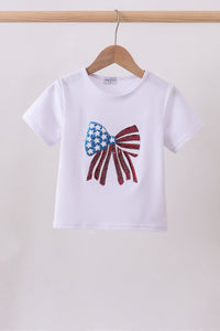 Sequin Bow mom&me top