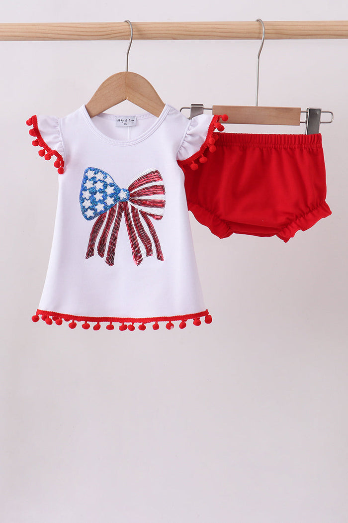 Sequin Bow bloomer set