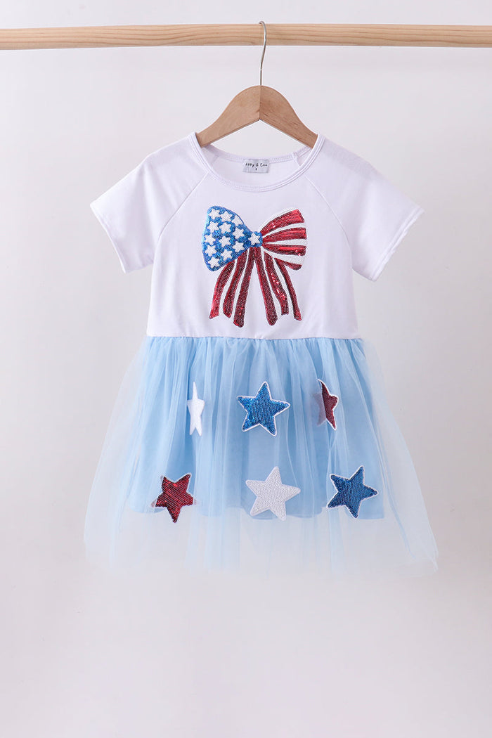 Sequin Bow tulle dress