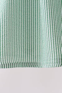 Watermelon Stripe Smocked Embroidered Seersucker Set