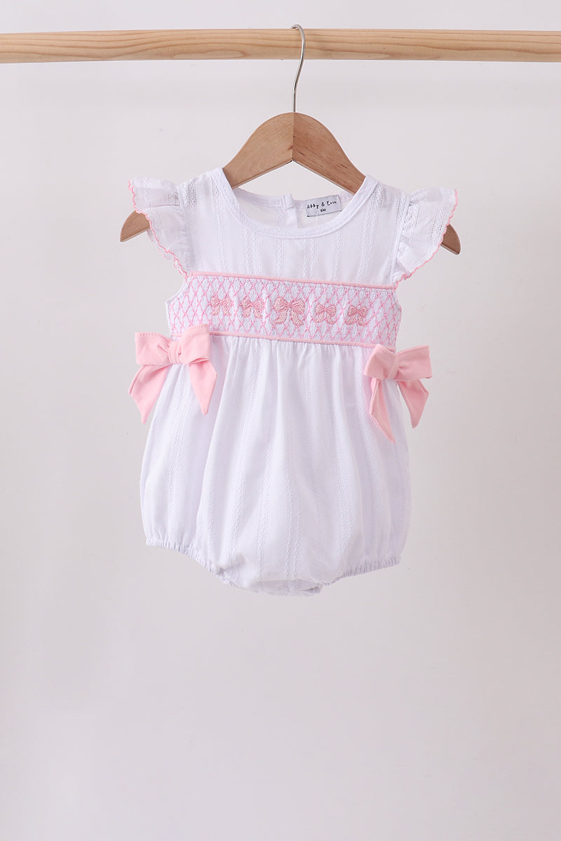Bow Smocked Jacquard Bubble