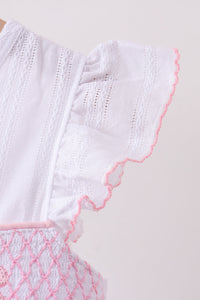 Bow Smocked Jacquard Dress
