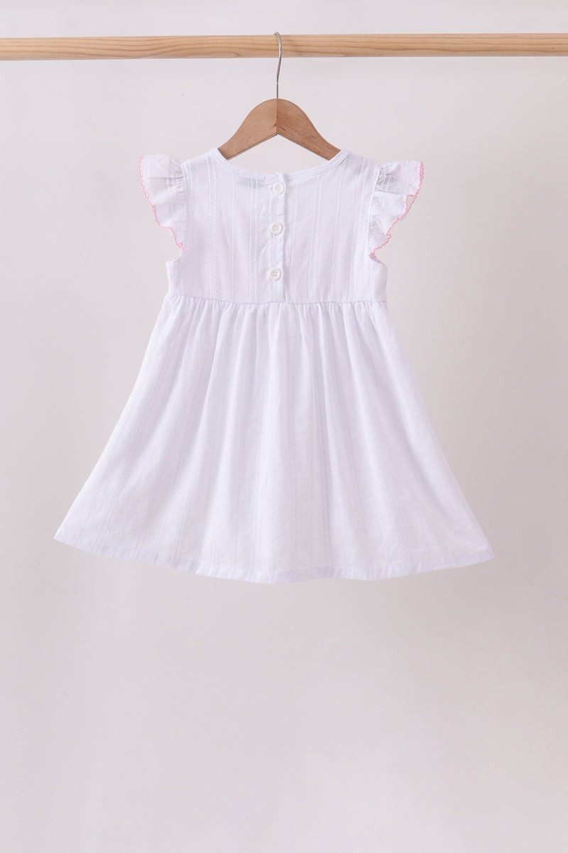Bow Smocked Jacquard Dress
