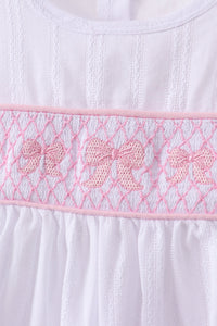 Bow Smocked Jacquard Ruffle Shorts Set