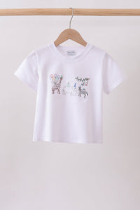 Animal Embroidered Knit Top
