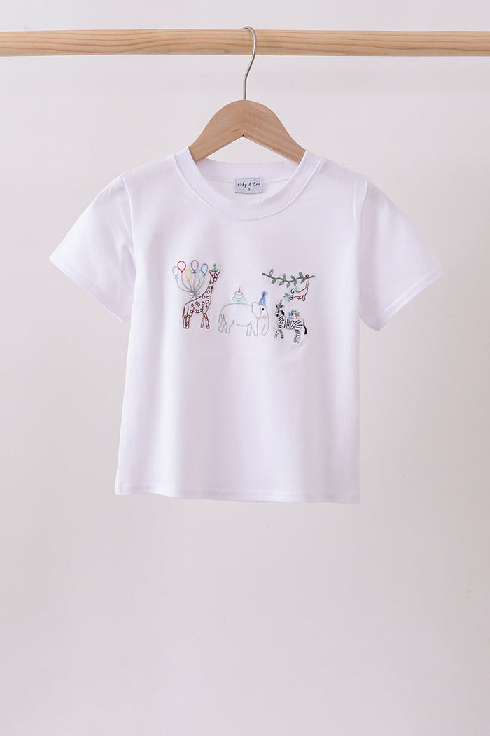 Animal Embroidered Knit Top