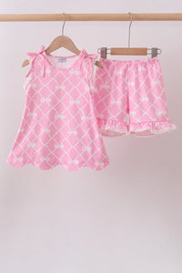 Pink Bow Knit Set