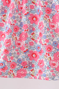 Pink Floral Knit Bloomer Set
