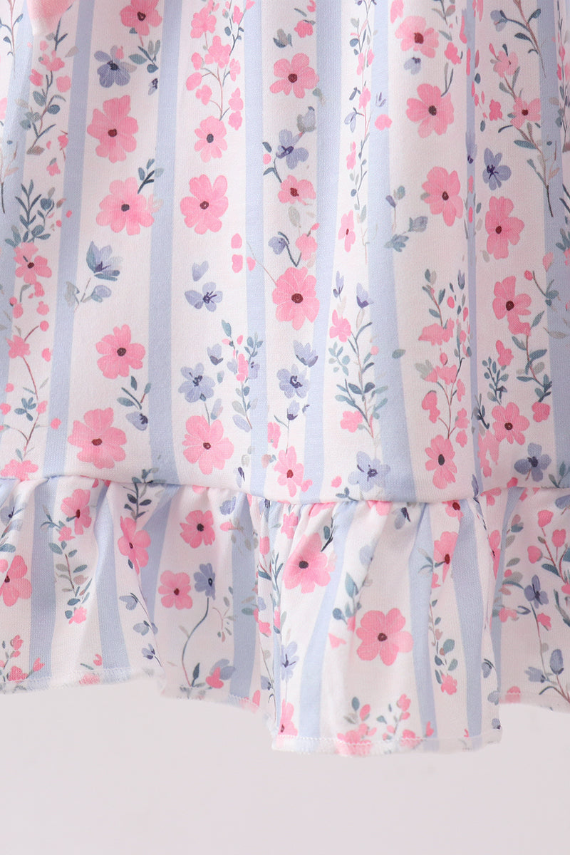 Floral Bow Applique Bow Dress