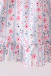 Floral Bow Applique Bow Dress