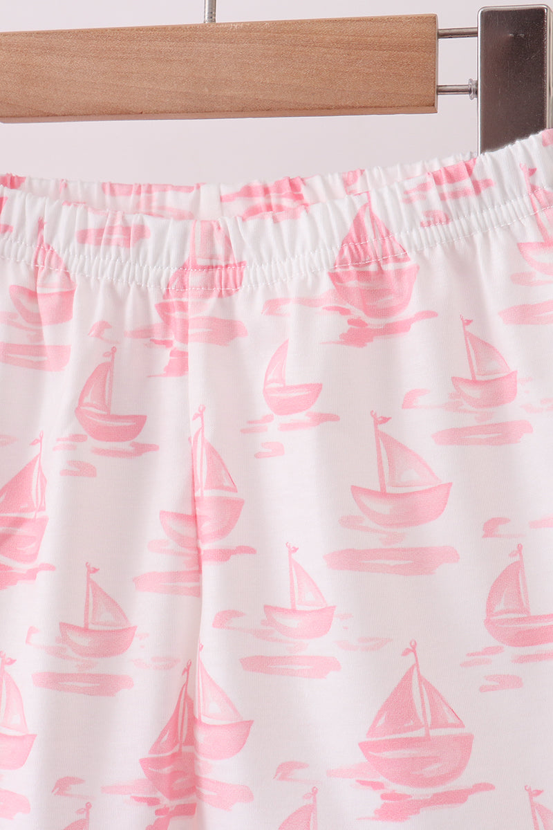 Sailboat Embroidered Knit Set