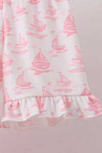 Sailboat Embroidered Knit Set