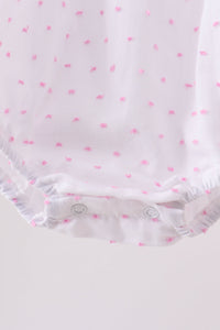 Bow Smocked Swiss Dot Bubble