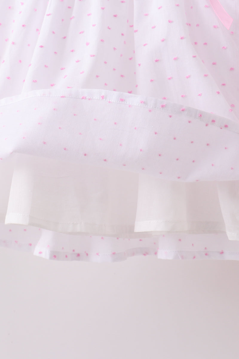 Bow Smocked Swiss Dot Shorts Set