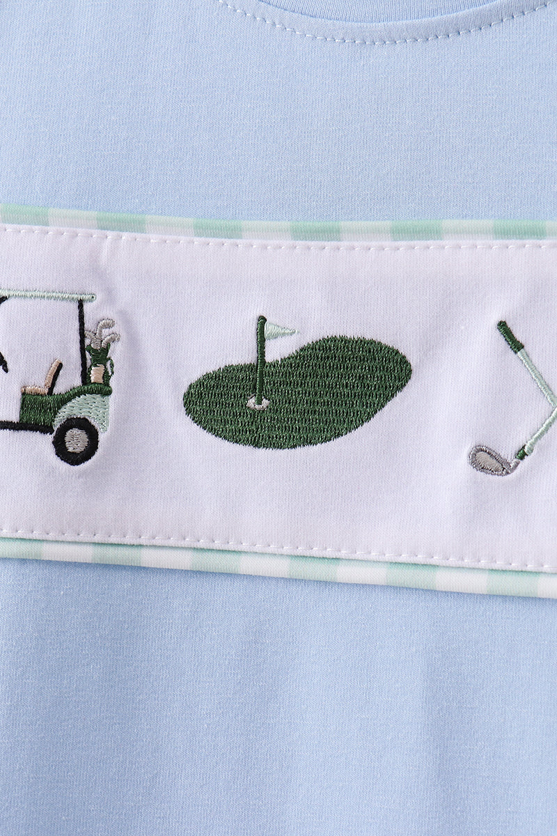 Golf Embroidered Gingham Set