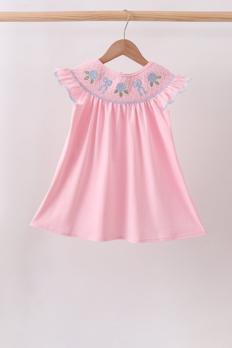Hydrangea Bow Smocked Dress
